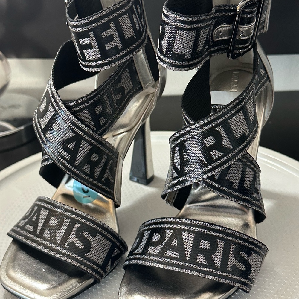 🆕Karl Lagerfeld CARELIZ F24 Ankle Strap 4.5” Heels - Picture 3 of 10